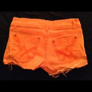 Delias coral denim shorts